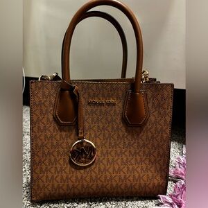 Brown Micheal Kors Mini Tote and Crossbody bag
